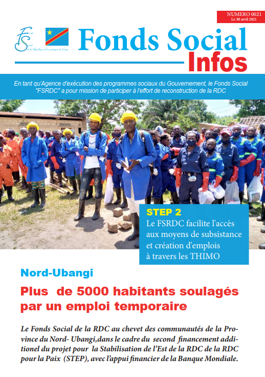 Nord-Ubangi Plus de 5000 habitants soulagés par un emploi temporaire